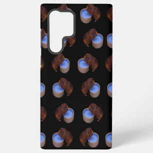 Coque Samsung Galaxy Cochon d'Inde debout buvant,