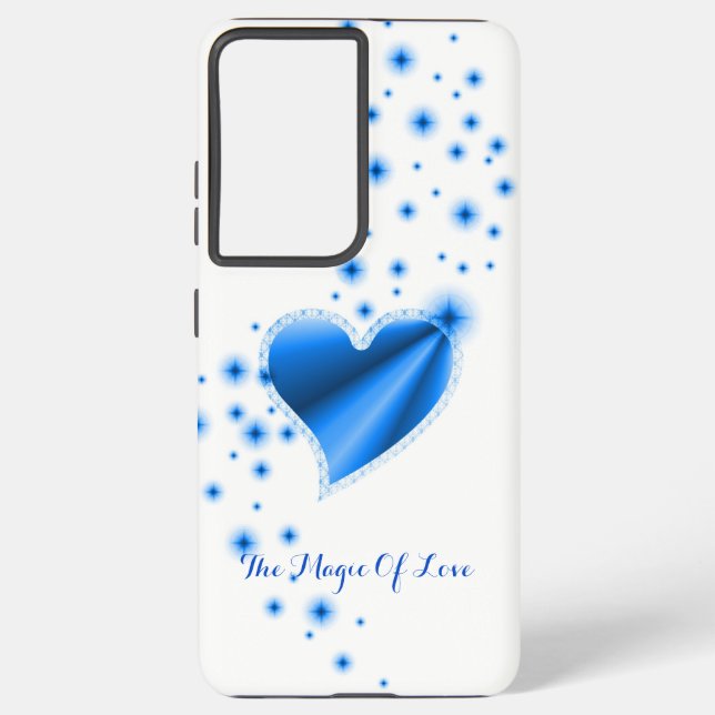 Coque Samsung Galaxy Coeur arc-en-ciel avec étoiles, La magie de l'amou (Verso)