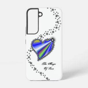 Coque Samsung Galaxy Coeur arc-en-ciel avec étoiles, La magie de l'amou