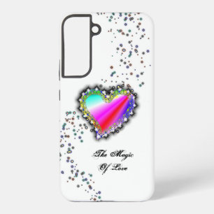 Coque Samsung Galaxy Cœur Arc-en-ciel avec Étoiles, La Magie de l'Amour