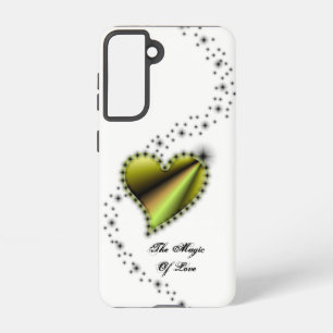Coque Samsung Galaxy Cœur Arc-en-Ciel avec Étoiles, La Magie de l'Amour