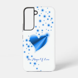 Coque Samsung Galaxy Cœur Arc-en-Ciel avec Étoiles, La Magie de l'Amour