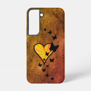 Coque Samsung Galaxy Cœur Arc-en-ciel et Papillon