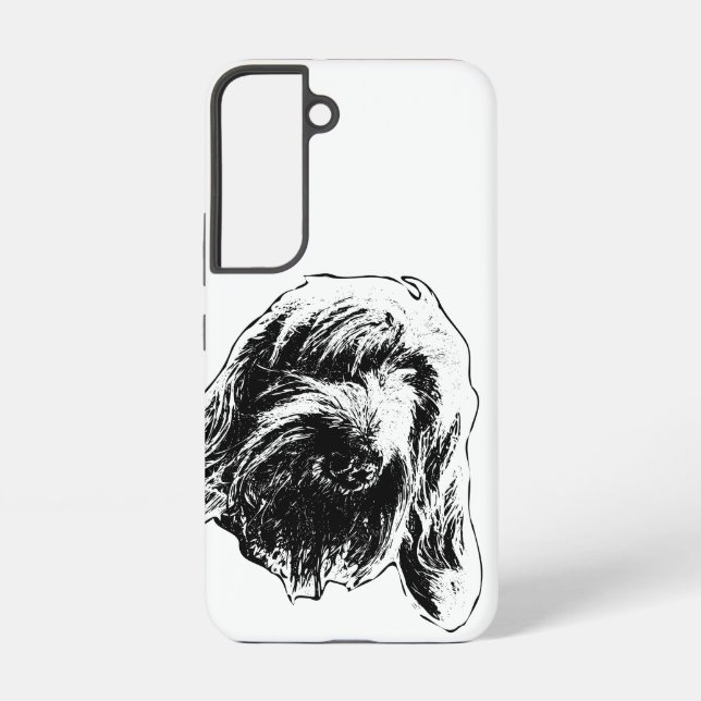 Coque Samsung Galaxy Cœur de Spinone débraillé (Verso)