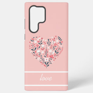 Coque Samsung Galaxy Cœur floral de la Saint-Valentin