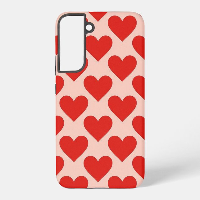 Coque Samsung Galaxy Cœur rouge traditionnel de la Saint-Valentin (Verso)