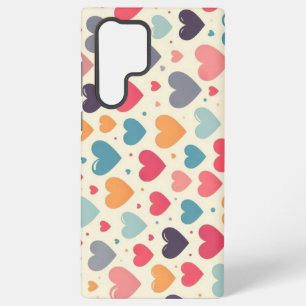 Coque Samsung Galaxy Coeurs arc-en-ciel colorés Valentines