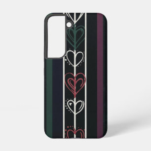 Coque Samsung Galaxy Cœurs d'art pop rétro sombre