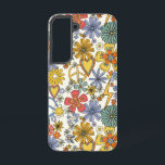 Coque Samsung Galaxy Coeurs de fleurs hippies Super rétro<br><div class="desc">Retro Super Hippie Fleurs Coeurs Samsung Galaxy Smartphone Case dispose d'un motif rétro super de fleurs,  coeur d'amour romantique et signes de paix. Parfait comme cadeau pour Noël,  anniversaire,  fête des mères,  meilleurs amis et plus encore. Conçu par © Evco Studio www.zazzle.com/store/evcostudio</div>