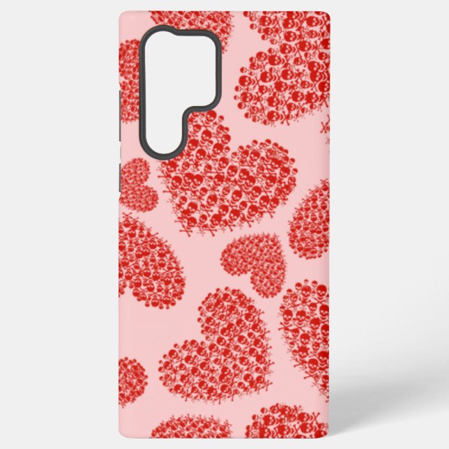 Coque Samsung Galaxy Coeurs des crânes (Verso)