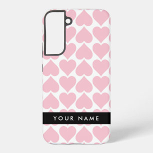 Coque Samsung Galaxy Coeurs roses, Romantique, Votre Nom, Personnaliser