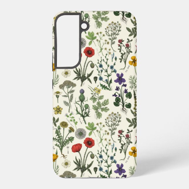 Coque Samsung Galaxy Collage de fleurs sauvages (Verso)