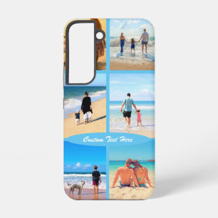 Coque Samsung Galaxy Collage de Photos Personnalisé avec Texte Vos Phot