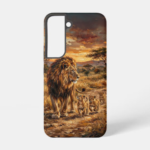 Coque Samsung Galaxy Collection d'art raffiné de la famille Lion – Wild
