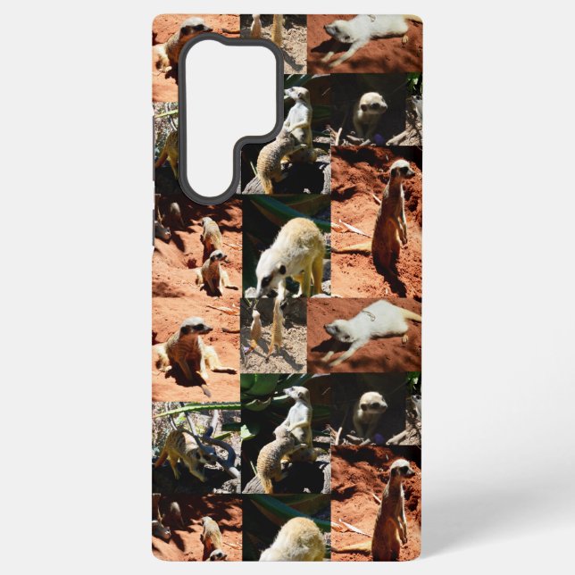 Coque Samsung Galaxy Collection de suricates Photo Collage, (Verso)