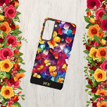 Coque Samsung Galaxy Coloré élégant Monogramme Floral<br><div class="desc">Design floral coloré pour ce Coque Samsung. Très facile de personnaliser avec votre propre monogramme ou vos initiales!</div>