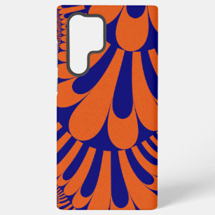 Coque Samsung Galaxy Coloré orange et bleu fractal