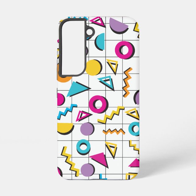 Coque Samsung Galaxy Colorful 80's Motif géométrique (Verso)
