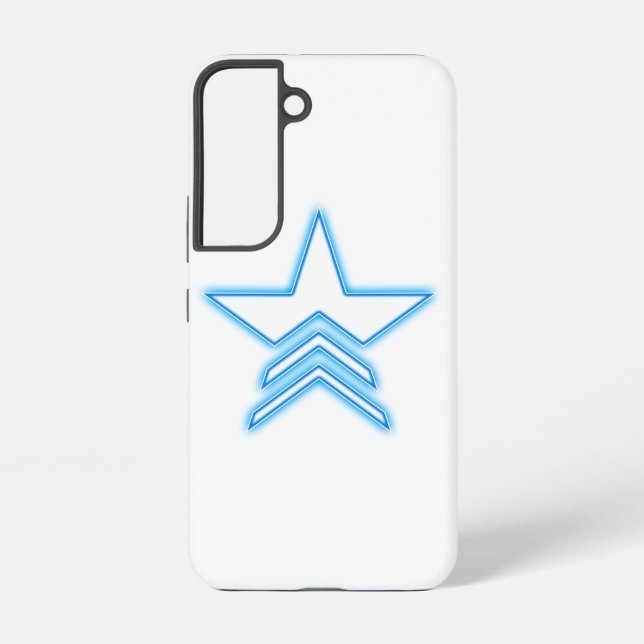 Coque Samsung Galaxy Commandant de l'étoile bleue lumineuse Étui Samsun (Verso)