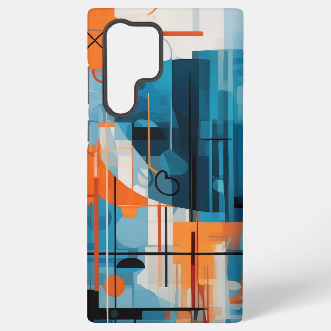 Coque Samsung Galaxy Composition de formes géométriques abstraites (Verso)