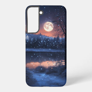 Coque Samsung Galaxy Conception artistique de magie sous la lune d'hive
