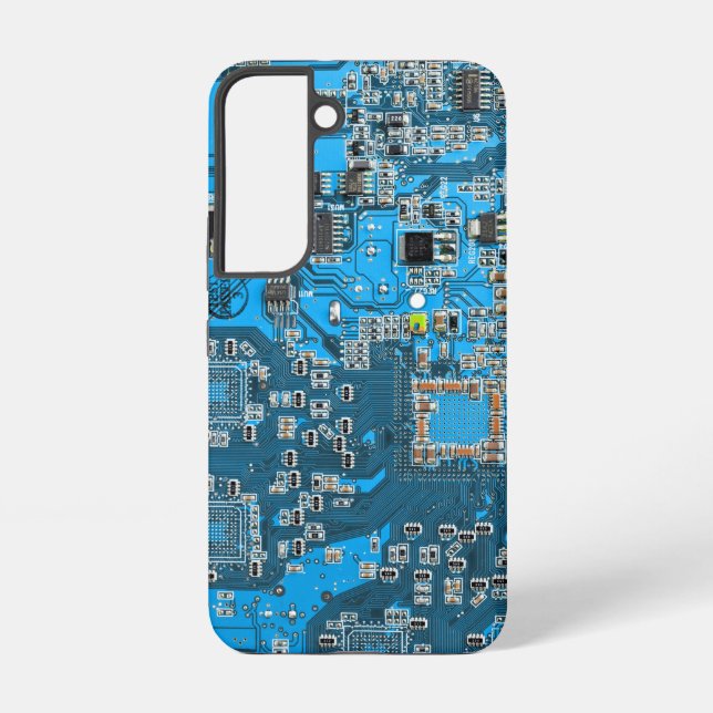 Coque Samsung Galaxy Conception de carte de circuit imprimé PCB bleu po (Verso)