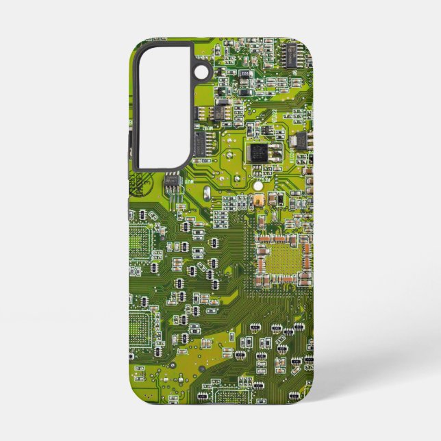 Coque Samsung Galaxy Conception de carte de circuit imprimé PCB vert cl (Verso)