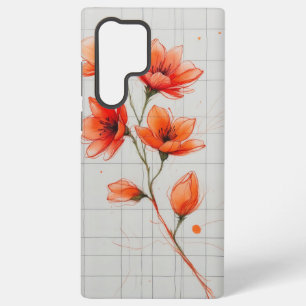 Coque Samsung Galaxy Conception de fleurs Fleur d'orange élégante