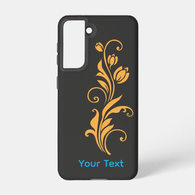 Coque Samsung Galaxy Conception de fleurs florales ornementales  (Verso)