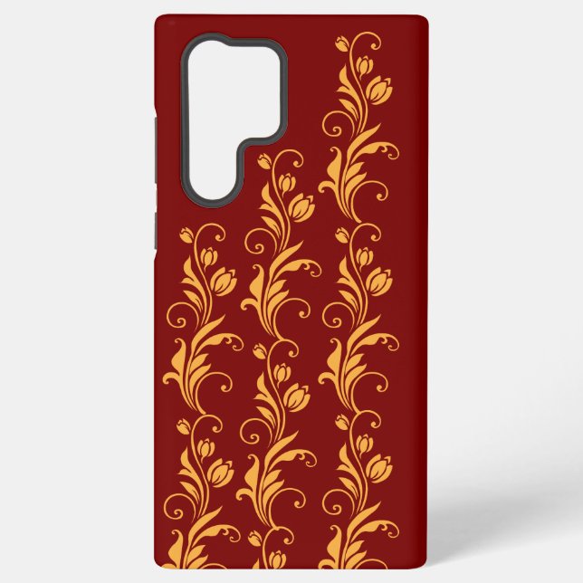 Coque Samsung Galaxy Conception de fleurs florales ornementales  (Verso)