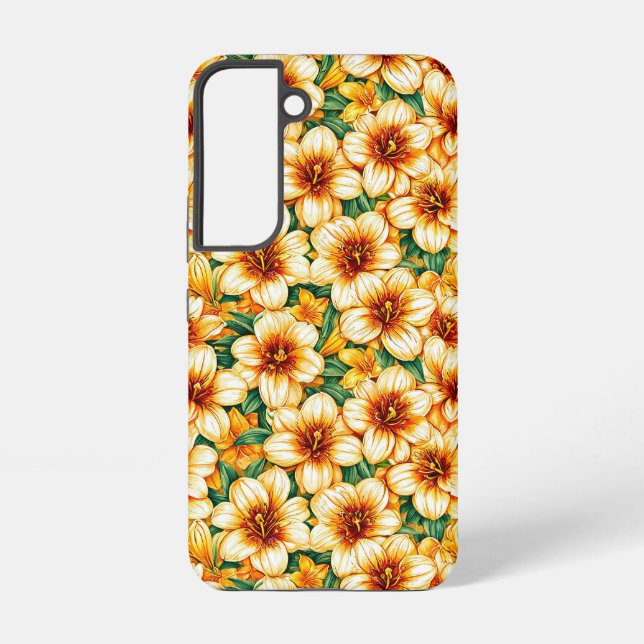 Coque Samsung Galaxy Conception de fleurs printanières douces florales  (Verso)