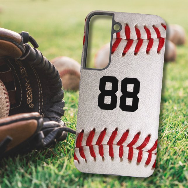 Coque Samsung Galaxy Conception de joueur de baseball avec numéro de ma (Créateur téléchargé)