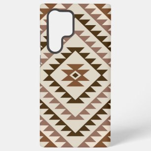 Coque Samsung Galaxy Conception de motif diamant aztéque marron+crème