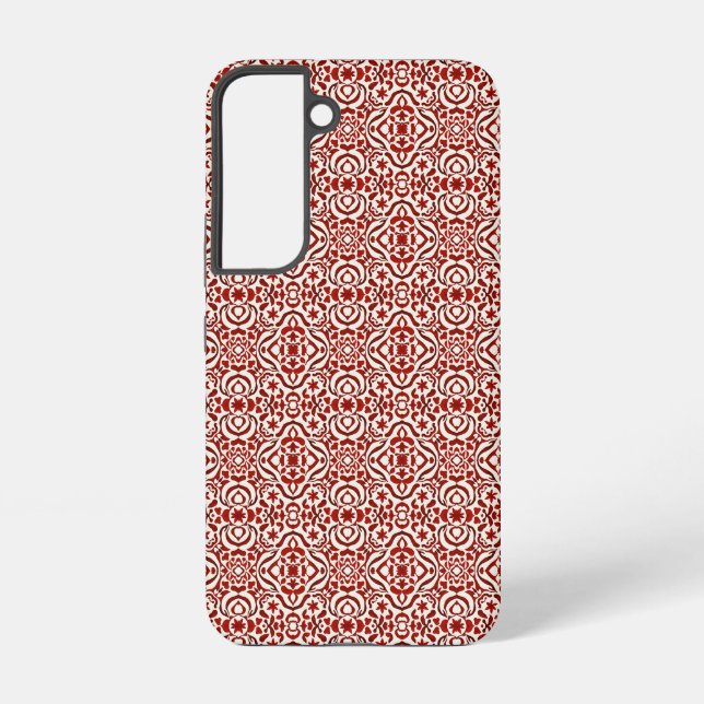 Coque Samsung Galaxy Conception de motif sans couture damassé floral ro (Verso)