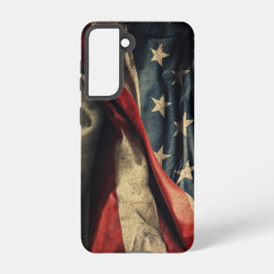 Coque Samsung Galaxy Conception de tissu d'armure de drapeau américain