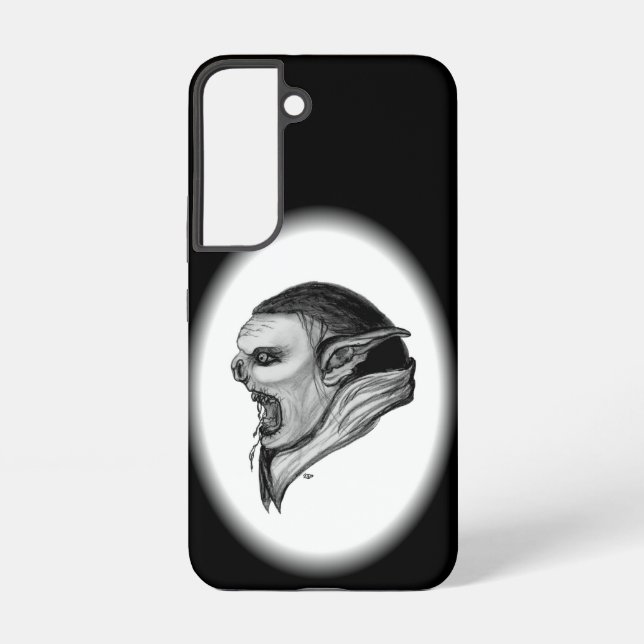Coque Samsung Galaxy Conception de Troll en noir et blanc (Verso)