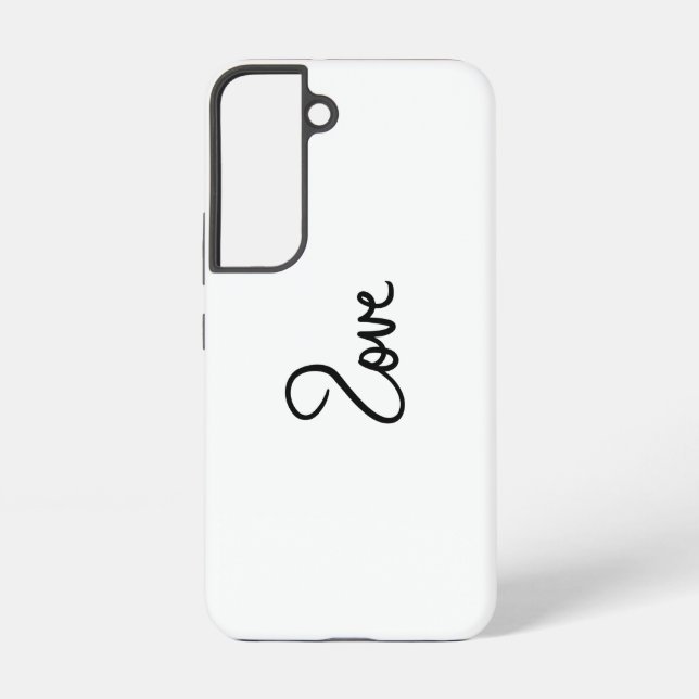 Coque Samsung Galaxy Conception de typographie de mot "amour" minimalis (Verso)