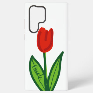 Coque Samsung Galaxy Conception graphique vectorielle de tulipe rouge m