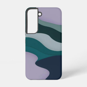 Coque Samsung Galaxy Conception minimaliste violet, sarcelle et marine