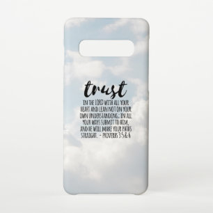 Coque Samsung Galaxy S10 Confiance dans les proverbes du Seigneur 3:5-6