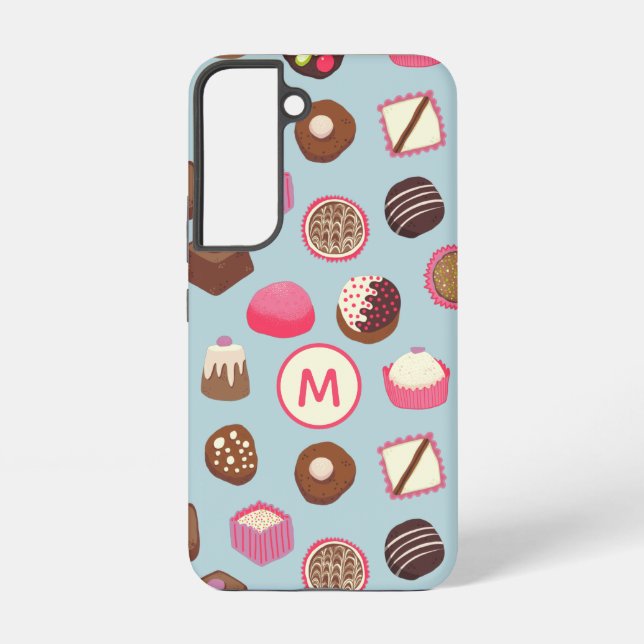 Coque Samsung Galaxy Confiserie de chocolat Monogram (Verso)
