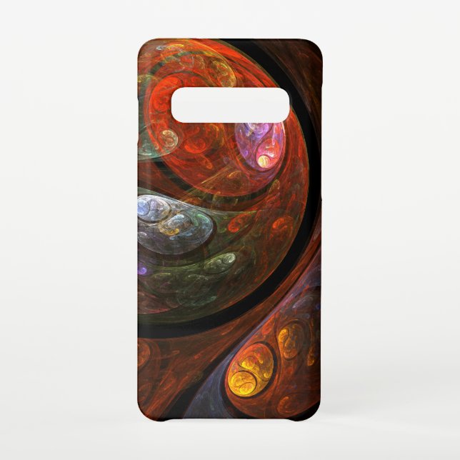 Coque Samsung Galaxy Connexion fluide Art Abstrait brillant (Dos)