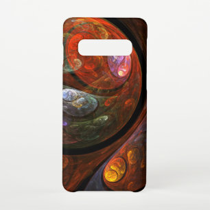 Coque Samsung Galaxy S10 Connexion fluide Mat d'art Abstrait
