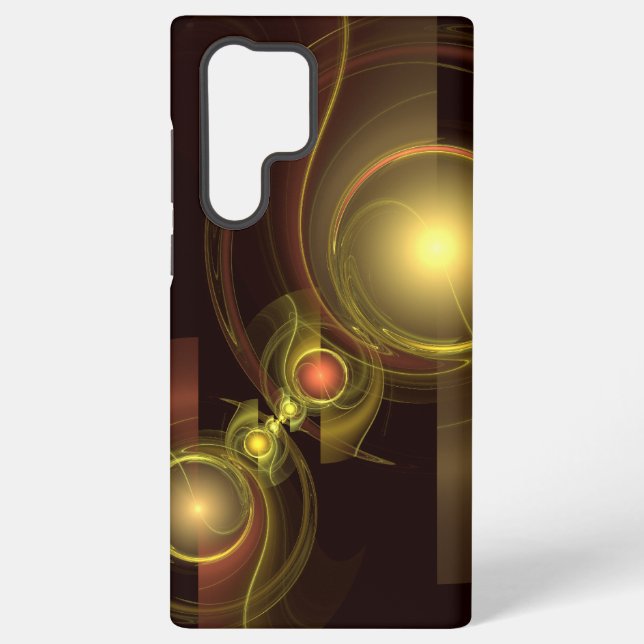 Coque Samsung Galaxy Connexion Intime Énergie Dorée Art Abstrait (Verso)
