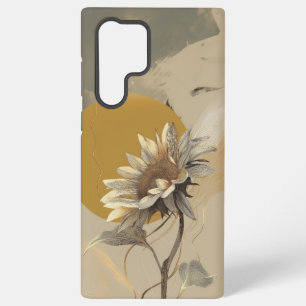 Coque Samsung Galaxy Contour de tournesol minimaliste neutre
