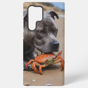 Coque Samsung Galaxy "Copains de plage : un Staffy et son compagnon cra