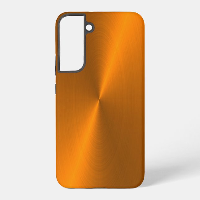 Coque Samsung Galaxy Coque de galaxie orange brillant en métal samsung (Verso)