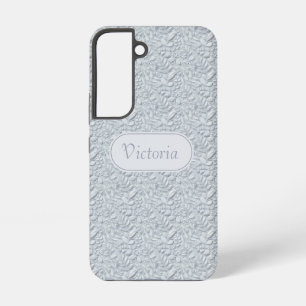 Coque Samsung Galaxy Coque Galaxy S22 Fleur blanc en simili cuir