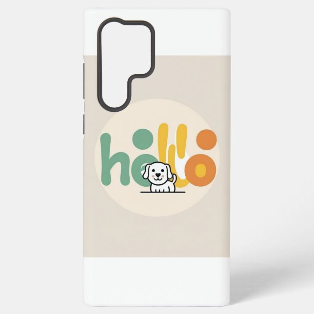 Coque Samsung Galaxy Coque mobile mignon "Hello" (Verso)