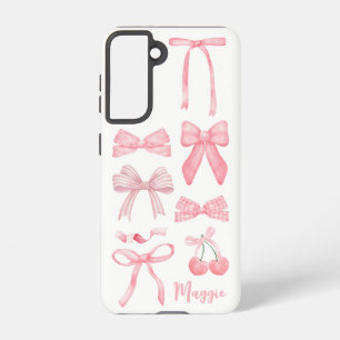 Coque Samsung Galaxy Coquette rose Bow tendance Feminine Girly esthétiq